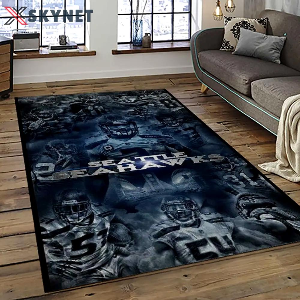 Nfl seattle seahawks football team logo sport carpet area rug home decor best gift for friends ss44 Rectangle Rug