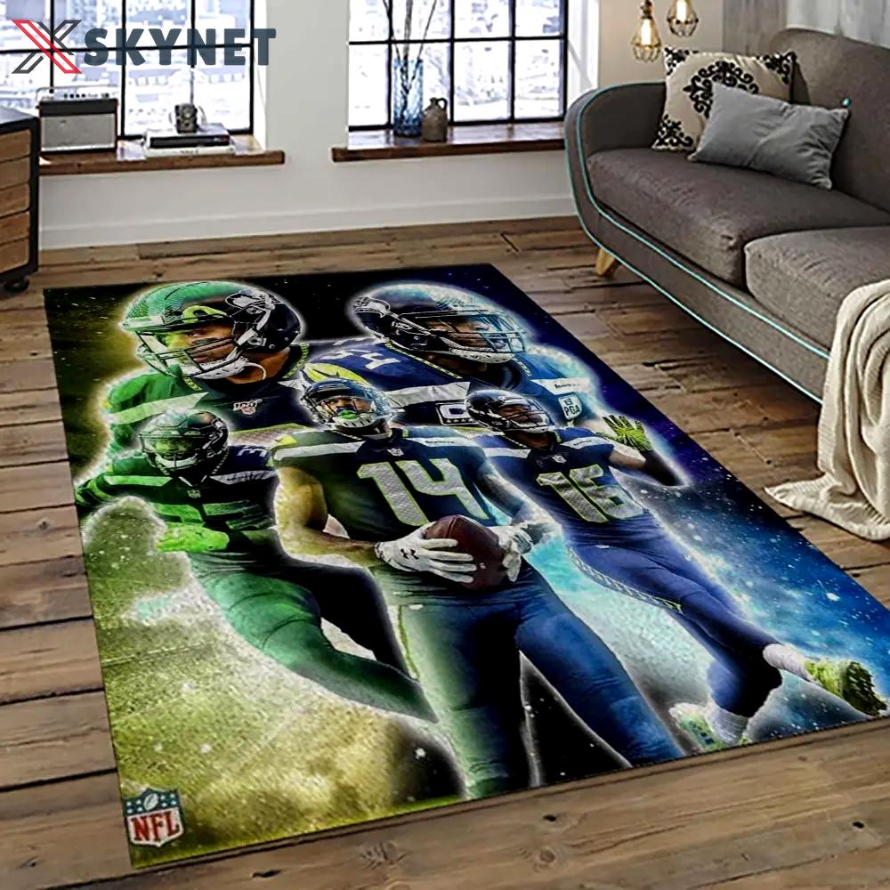 Nfl seattle seahawks football team logo sport carpet area rug home decor best gift for friends ss68 Rectangle Rug