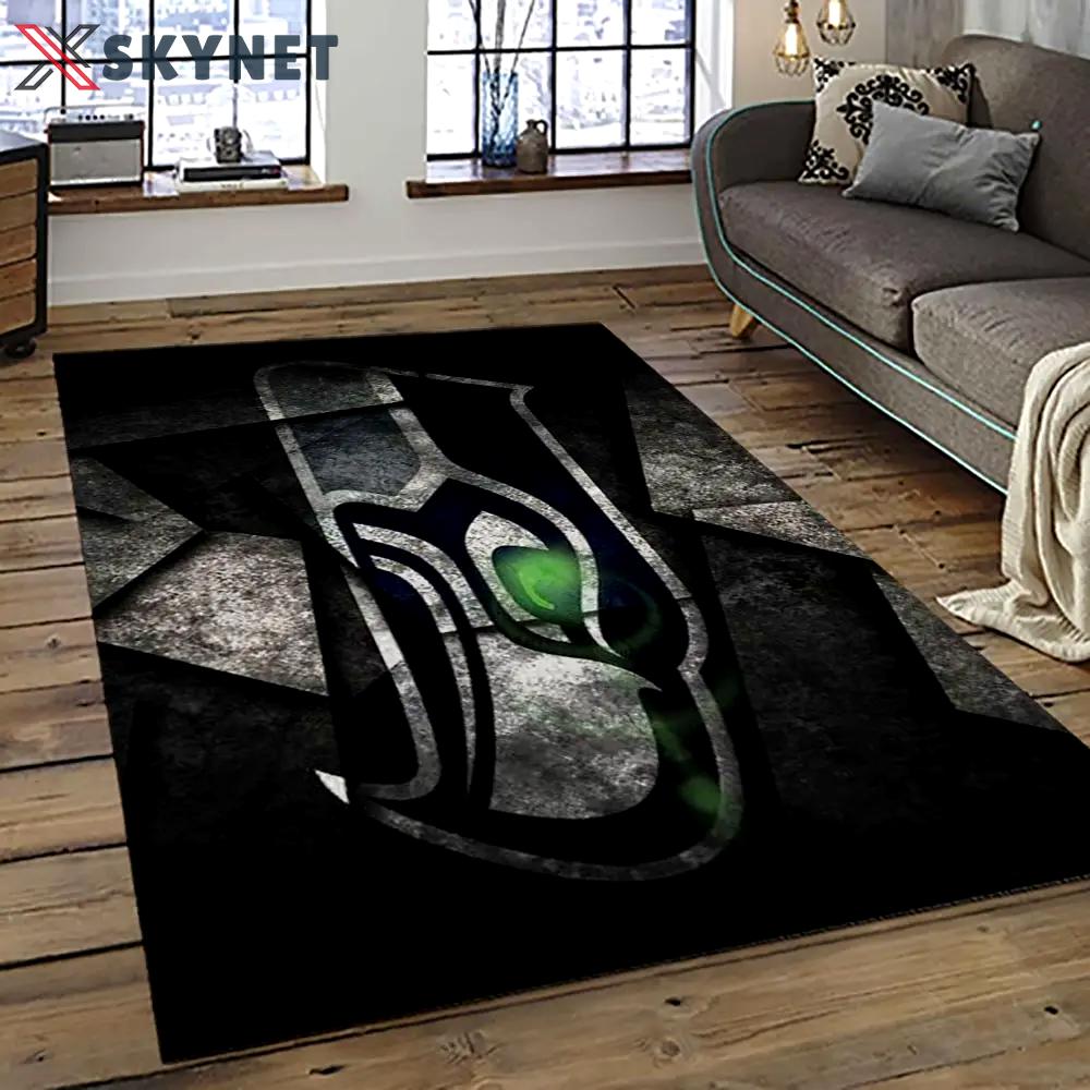 Nfl seattle seahawks football team logo sport carpet area rug home decor best gift for friends ss70 Rectangle Rug