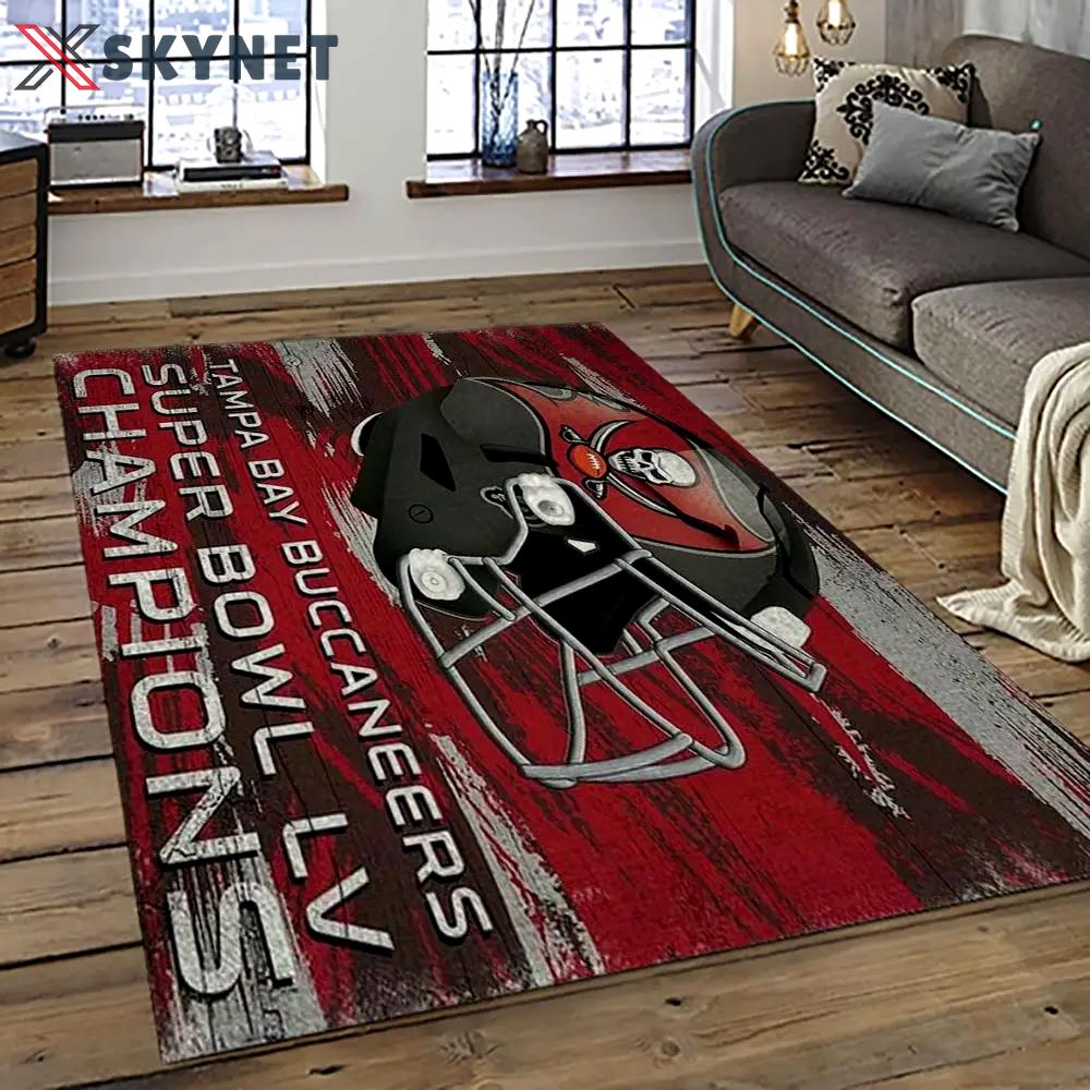 Nfl tampa bay buccaneers football team logo sport carpet area rug home decor best gift for friends tpbb66 Rectangle Rug