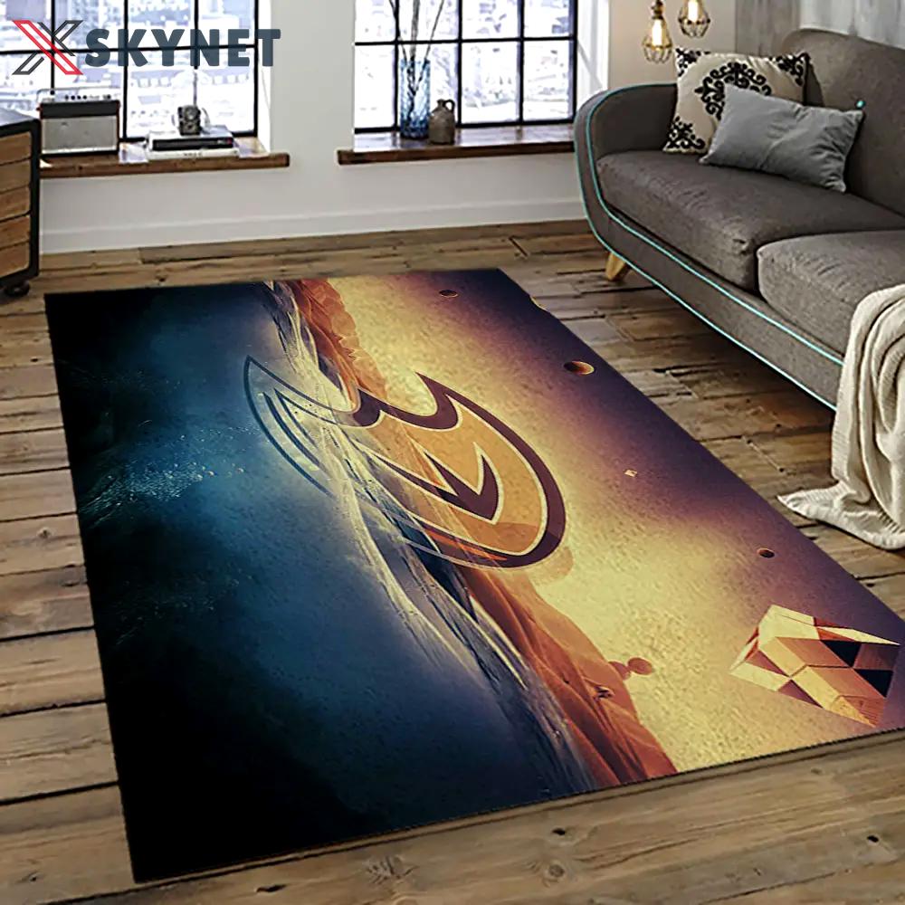 Nhl anaheim ducks ice hockey team logo sport carpet area rug home decor gift the ducks gift for fans gift for son ahd10 Rectangle Rug