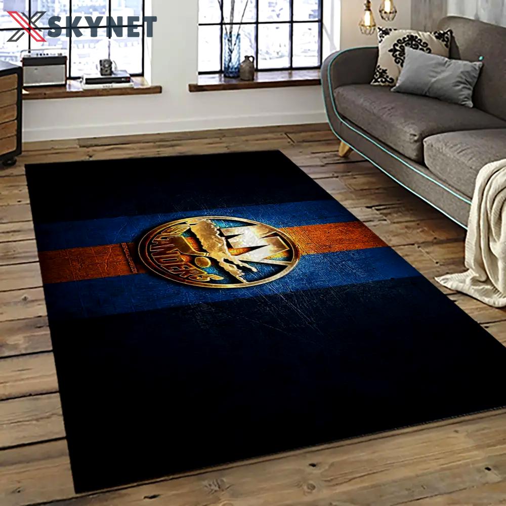 Nhl new york islanders hockey team logo sport carpet rectangle area rug for living room nyi103 Rectangle Rug