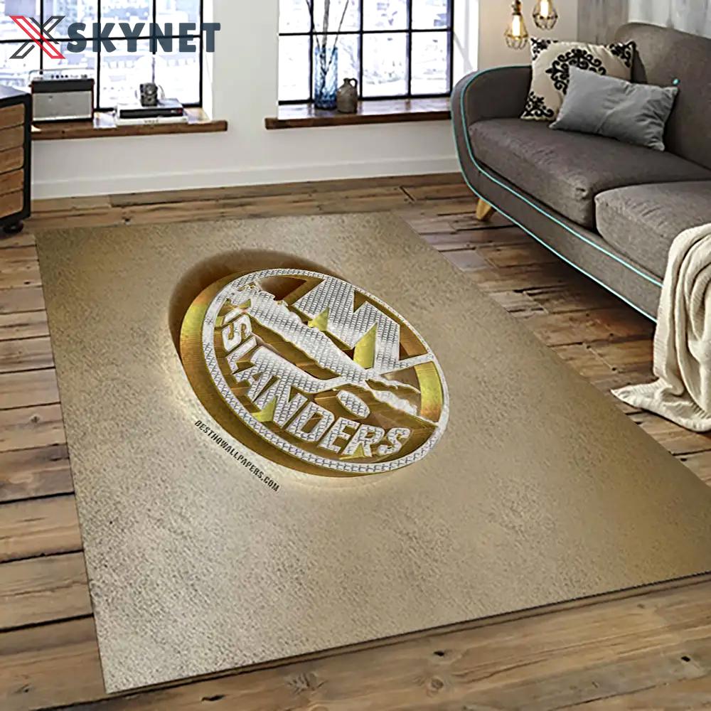 Nhl new york islanders hockey team logo sport carpet rectangle area rug for living room nyi83 Rectangle Rug