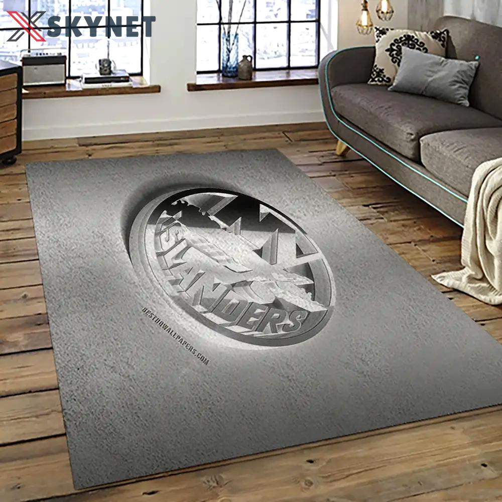 Nhl new york islanders hockey team logo sport carpet rectangle area rug for living room nyi94 Rectangle Rug