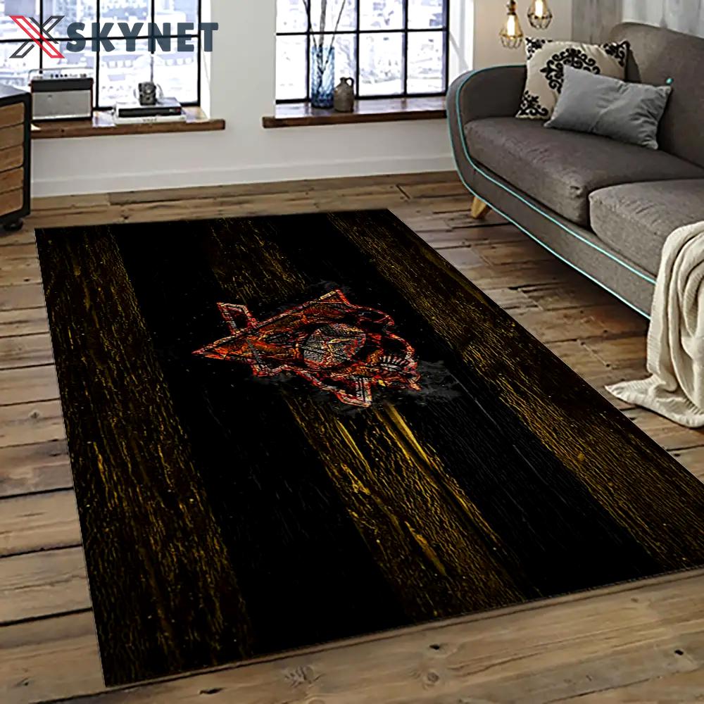 Nhl pittsburgh penguins hockey team logo sport carpet rectangle area rug for living room pp49 Rectangle Rug