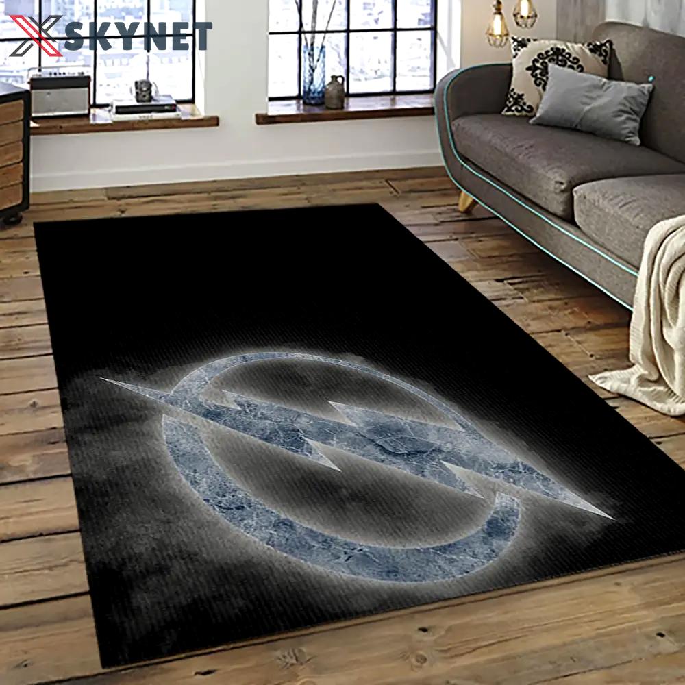 Nhl tampa bay lightning hockey team logo sport carpet rectangle area rug for living room tbl64 Rectangle Rug