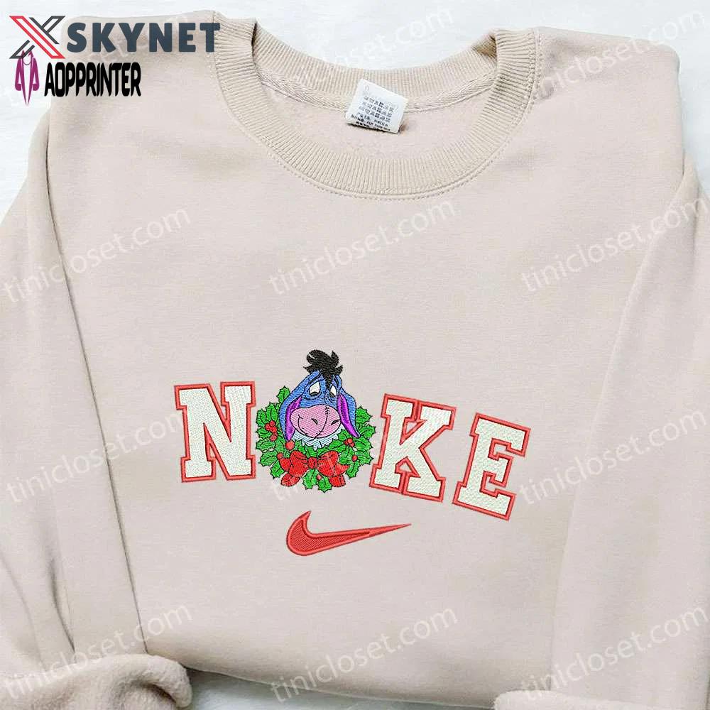 Nike christmas x eeyore embroidered sweatshirt & walt disney shirt: best christmas gift ideas Embroidered Shirt
