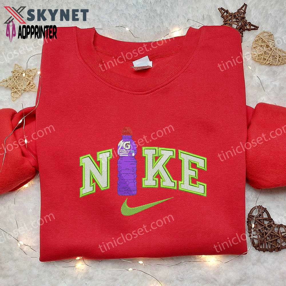 Nike embroidered shirt: custom gift for son bottle design Embroidered Shirt