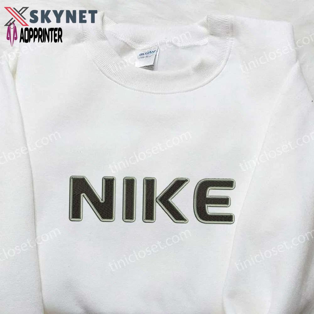 Nike inspired embroidered shirt: perfect family gifts for style & sports enthusiasts Embroidered Shirt