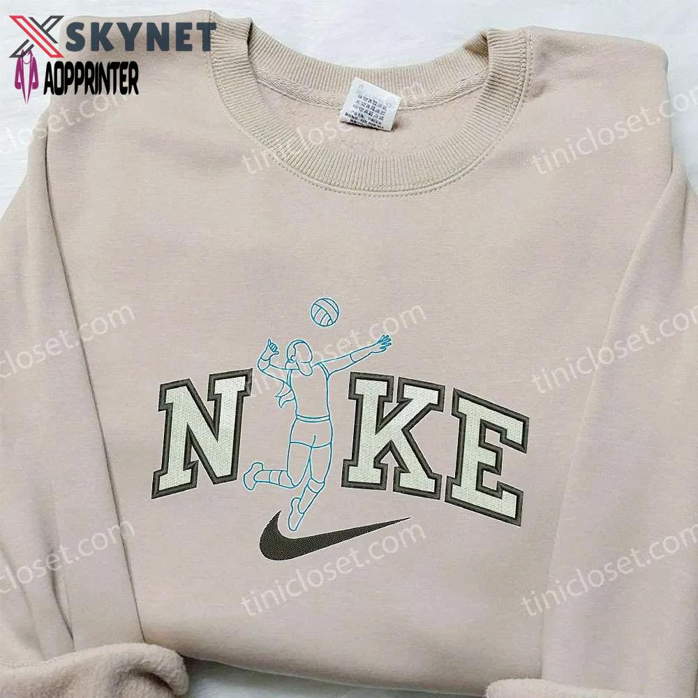 Nike women s volleyball embroidered hoodie & shirt: sporty nike-inspired embroidered apparel Embroidered Shirt