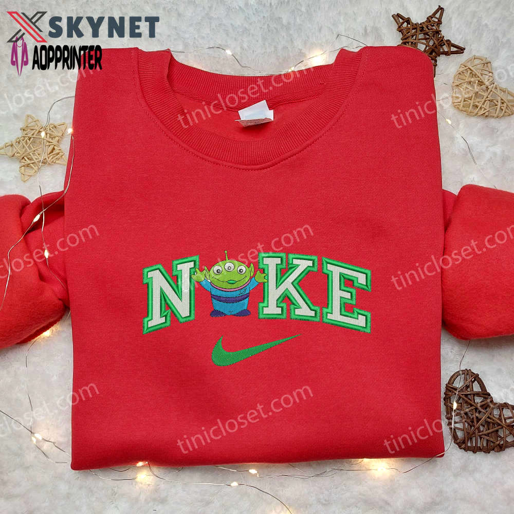Nike x alien toy story embroidered shirt – disneyland family shirts & nike inspired hoodie Embroidered Shirt