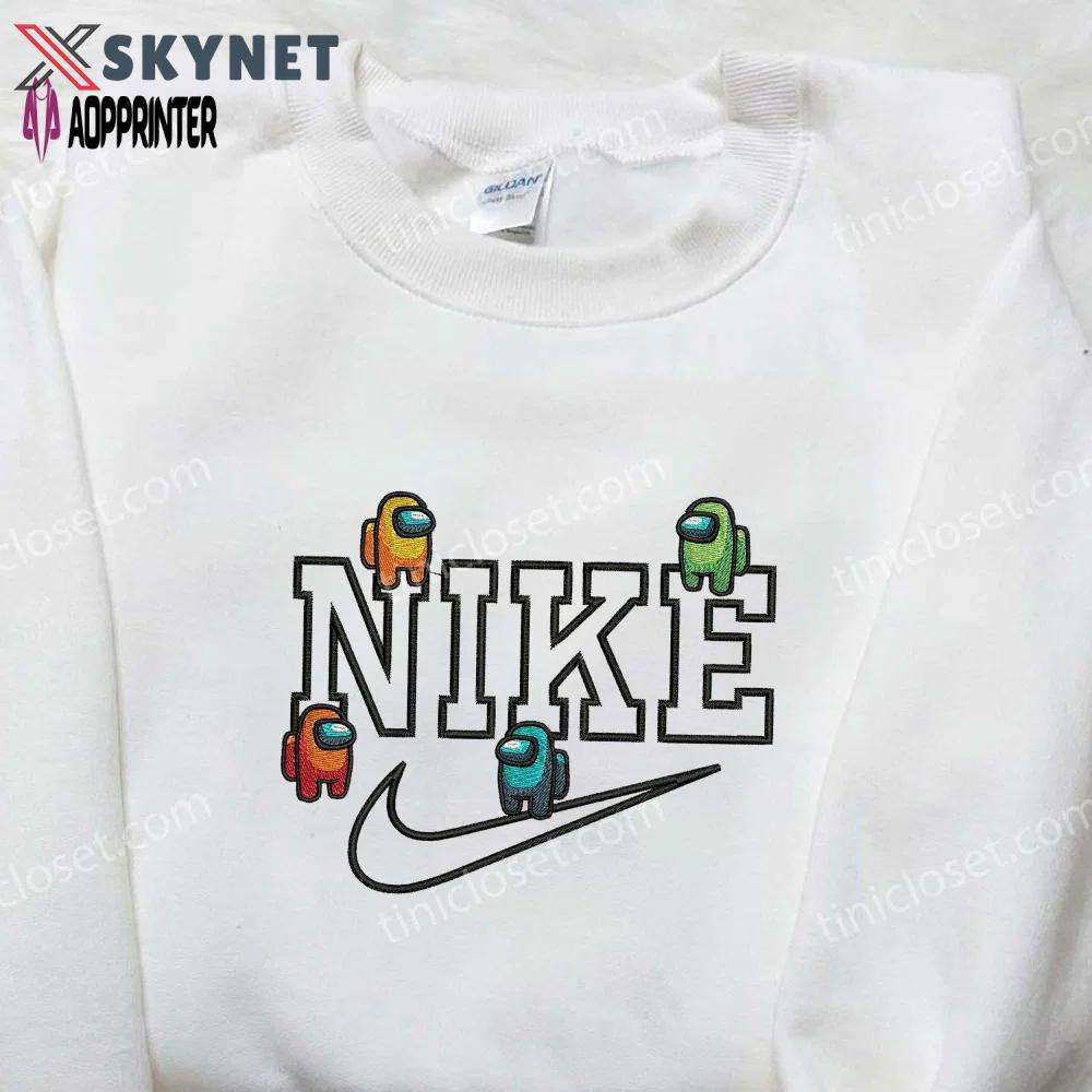 Nike x among us embroidered shirt: funny & inspired design Embroidered Shirt