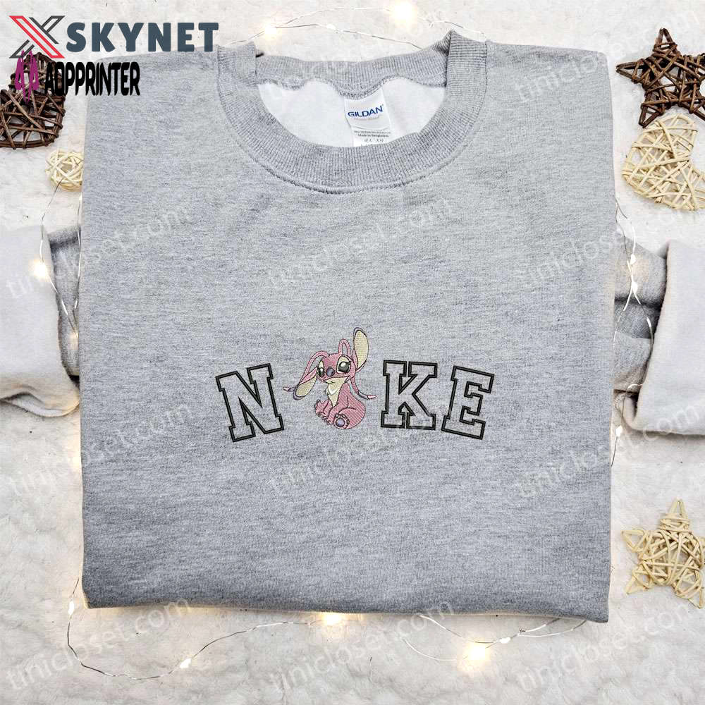 Nike x angel cartoon embroidered shirt: disney characters inspired t-shirt Embroidered Shirt