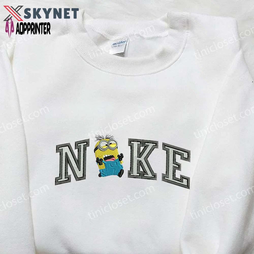 Nike x dave minion embroidered hoodie sweatshirt & t-shirt: cartoon delights Embroidered Shirt
