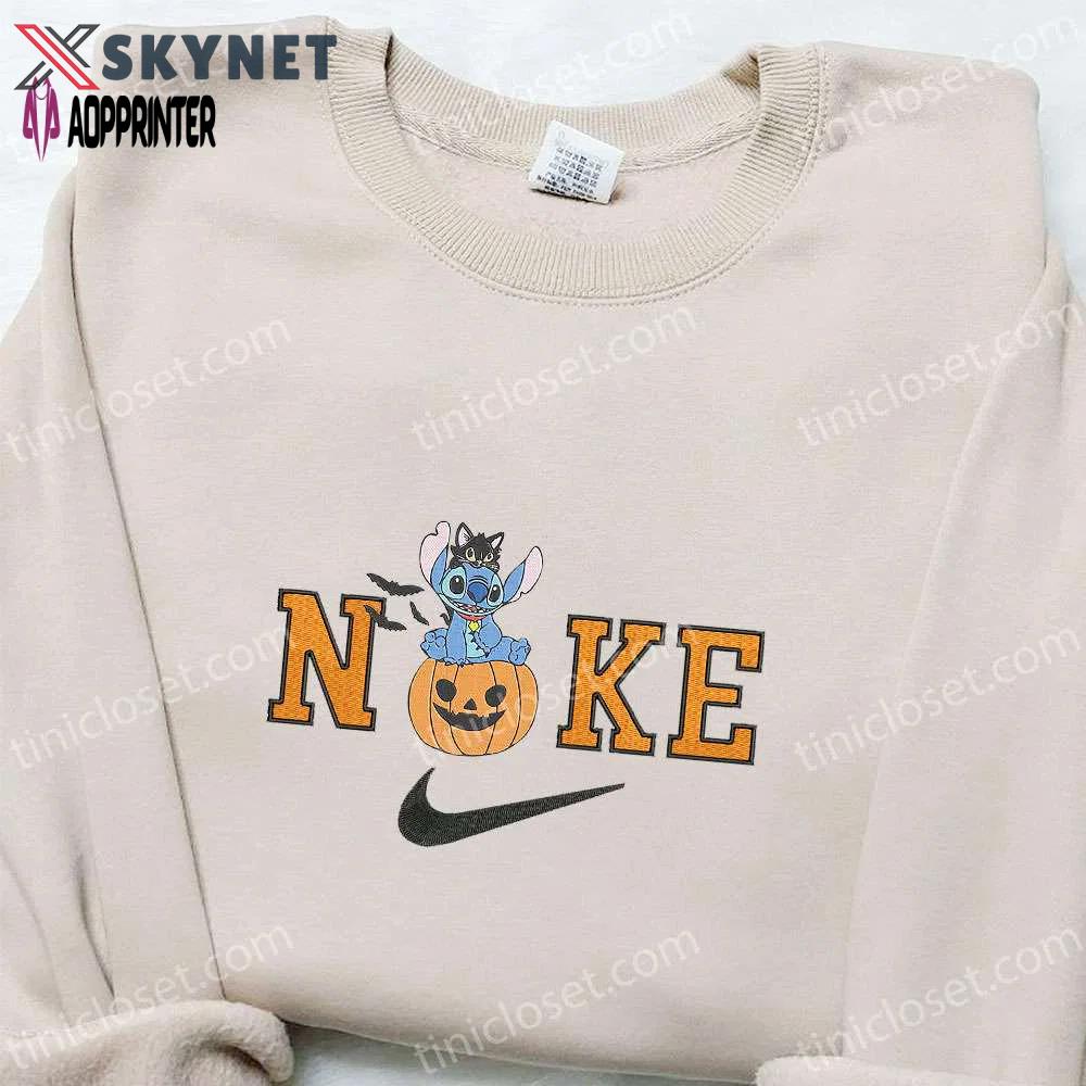 Nike x halloween pumpkin stitch hoodie: disney embroidered sweatshirt best gifts for halloween lovers Embroidered Shirt