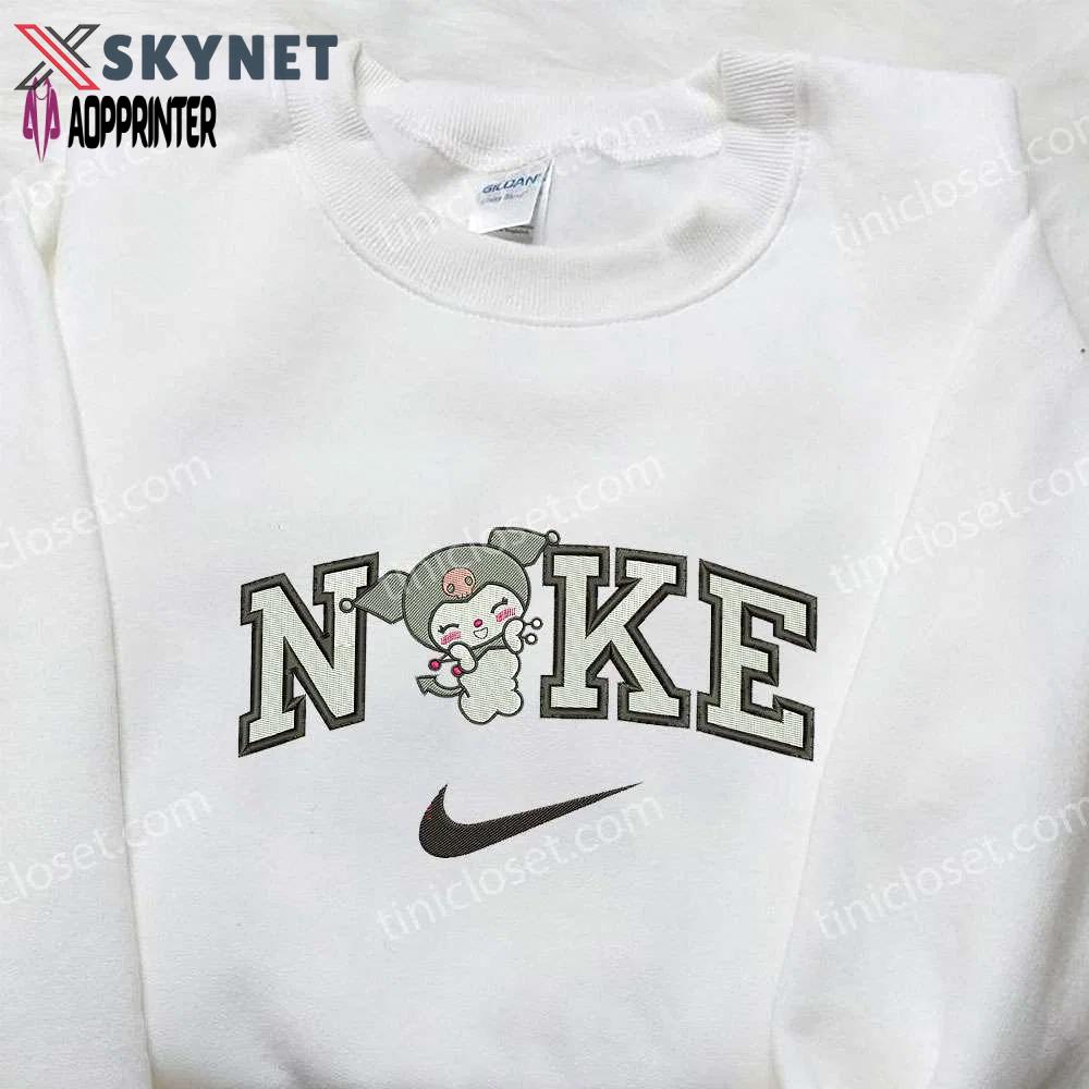 Nike x happy kuromi cartoon embroidered shirt: fun and stylish nike inspired apparel Embroidered Shirt