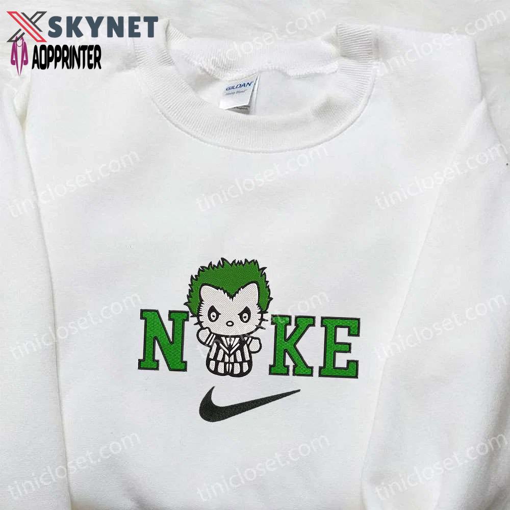 Nike x hello kitty beetlejuice hoodie: funny halloween sweatshirt best family gift Embroidered Shirt