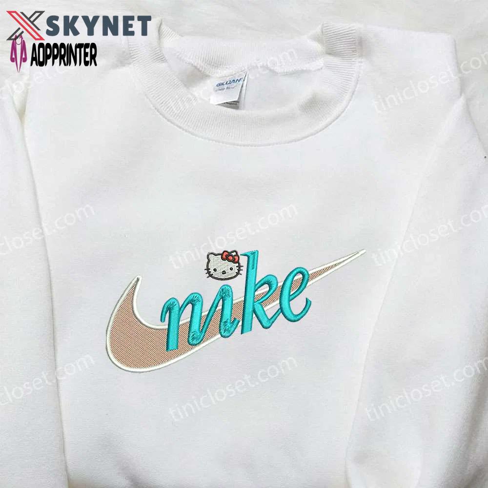 Nike x hello kitty embroidered shirt: stylish nike inspired gift for family Embroidered Shirt