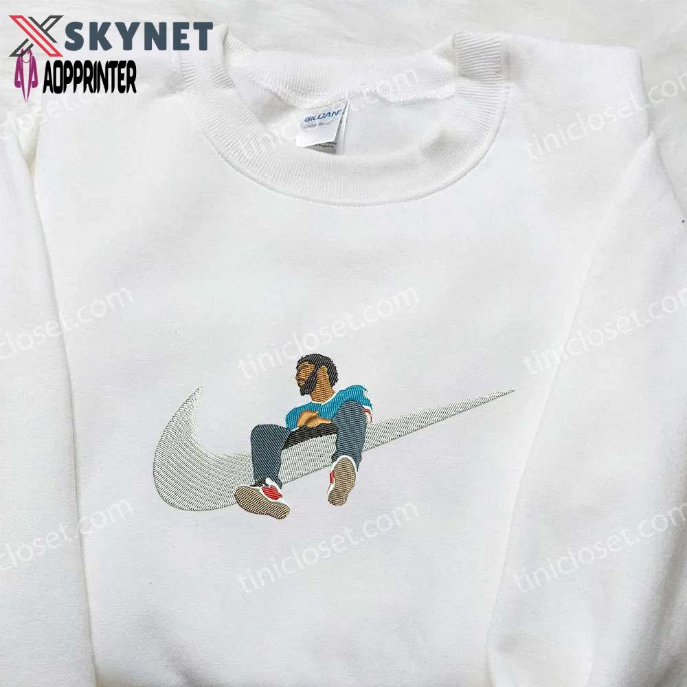 Nike x j cole embroidered shirt – celebrity logo tee for stylish fans Embroidered Shirt