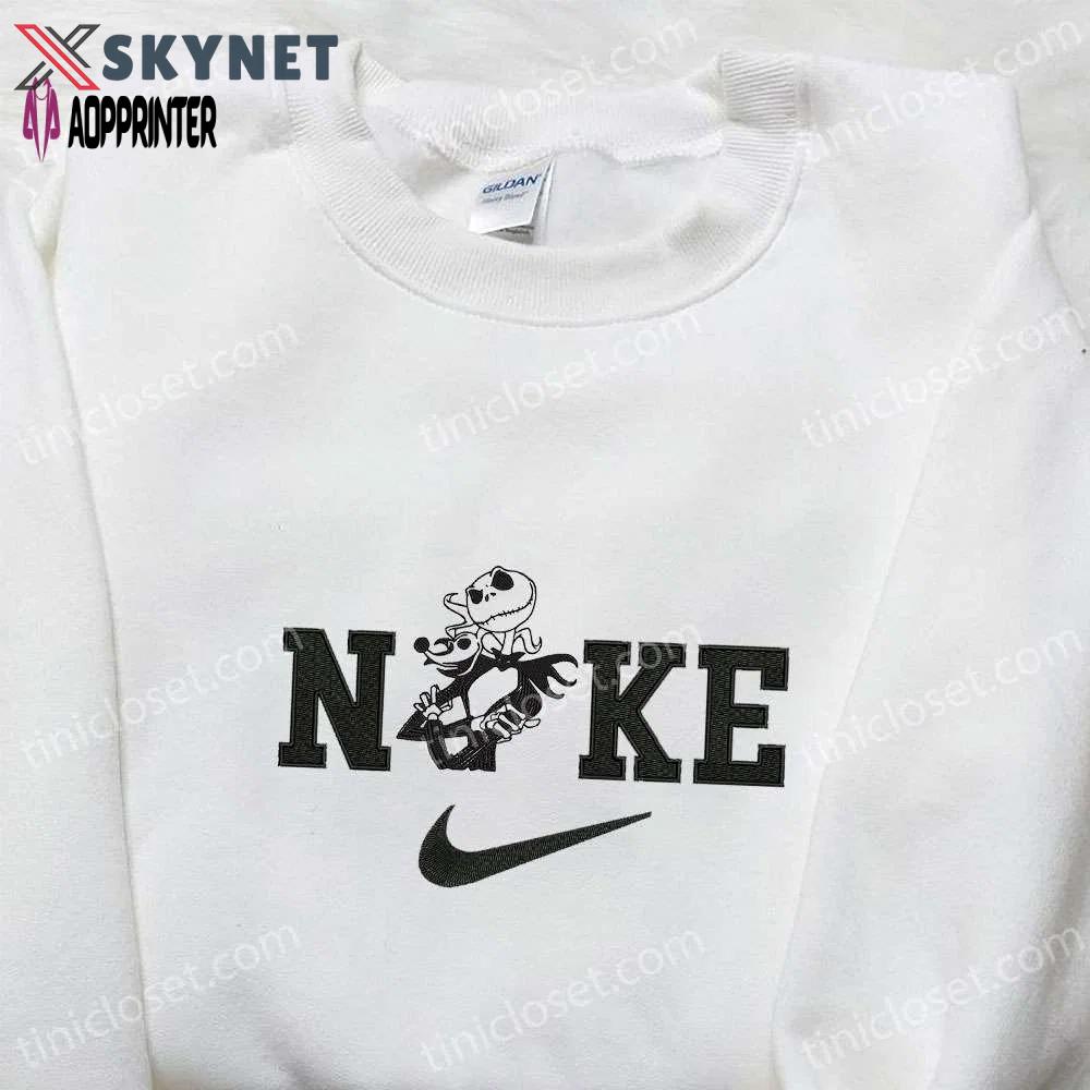 Nike x jack skellington embroidered hoodie & sweatshirt: nightmare before christmas collection custom nike t-shirt Embroidered Shirt