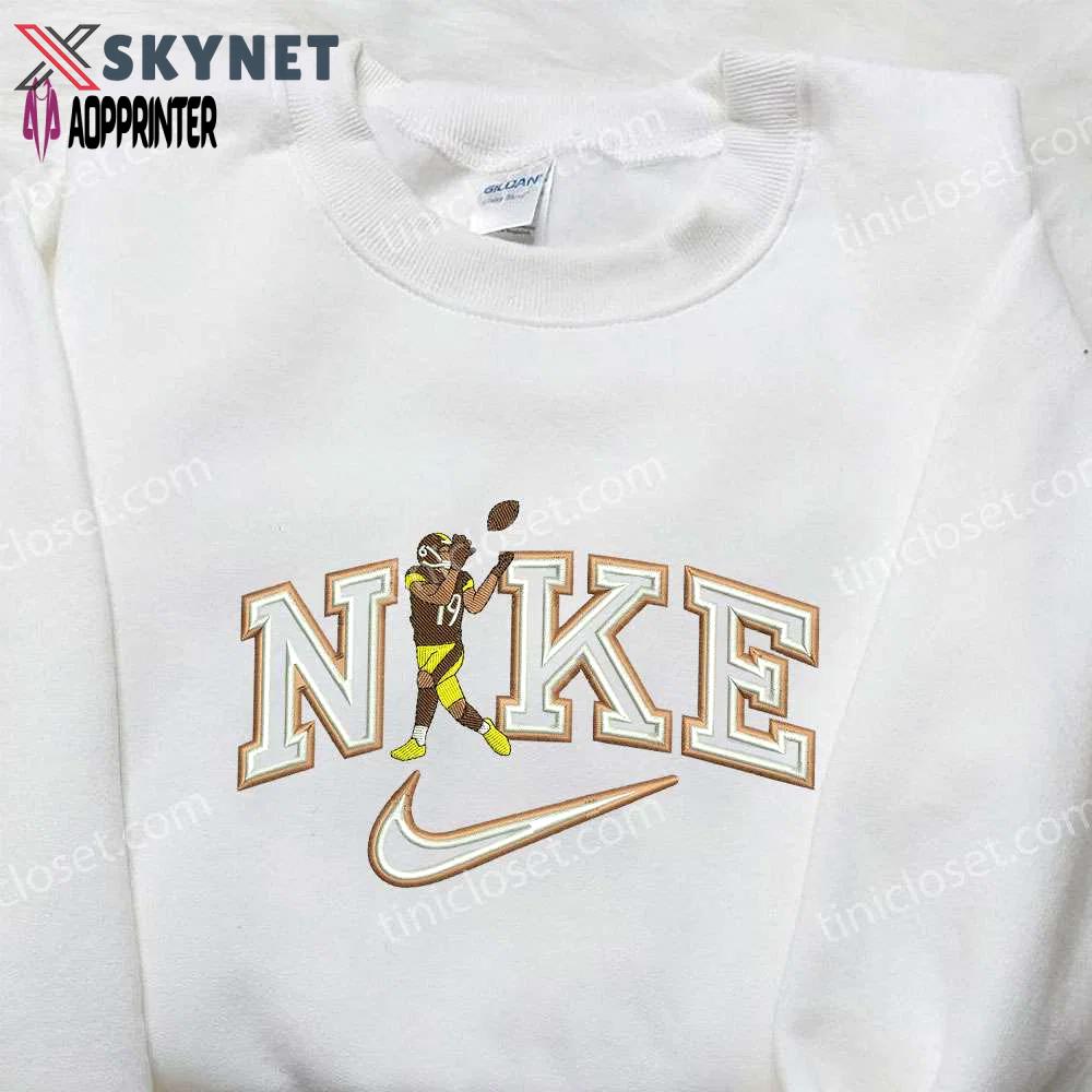 Nike x juju smith schuster & england patriots nfl embroidered shirt – stylish and authentic gear Embroidered Shirt
