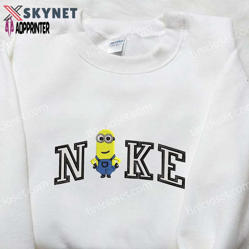 Nike x kevin minion embroidered shirt – minion movie inspired apparel Embroidered Shirt