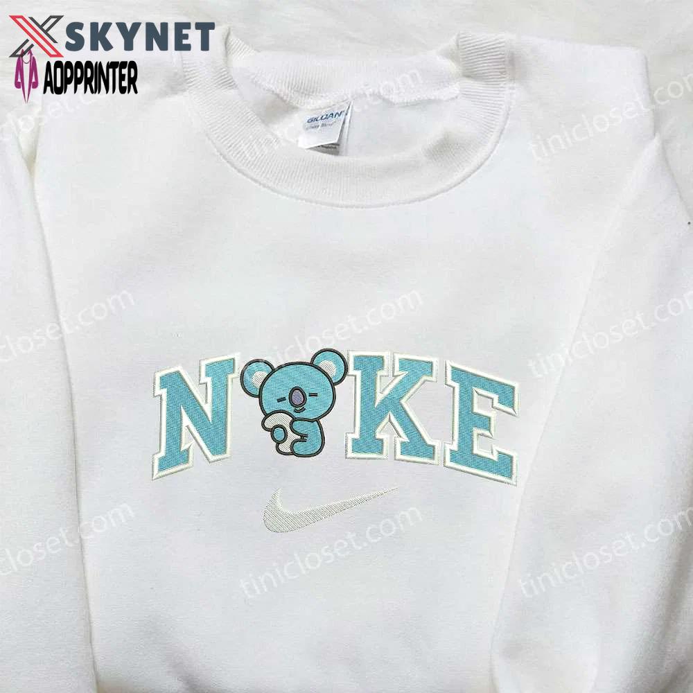 Nike x koya bear embroidered shirt – unique nike inspired animal design Embroidered Shirt