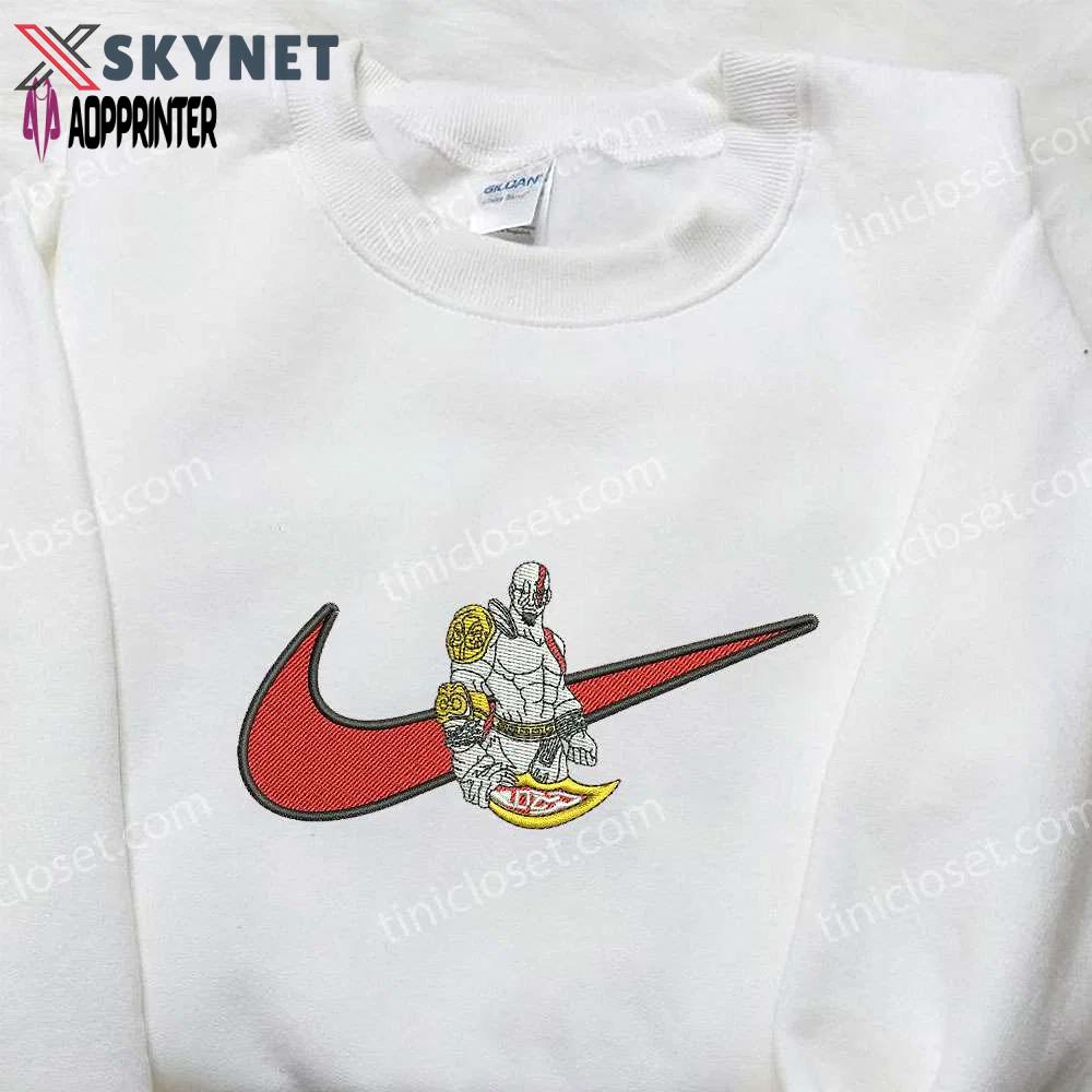 Nike x kratos embroidered shirt: god of war movie apparel Embroidered Shirt
