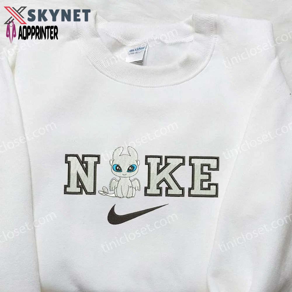 Nike x light furry embroidered shirt – how to train your dragon movie tee Embroidered Shirt