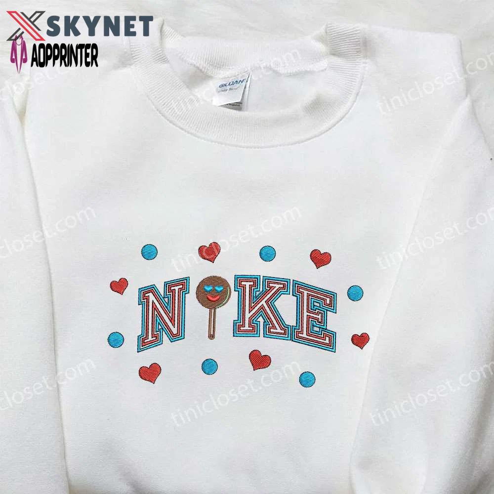 Nike x lolipop heart love shirt: best valentine s day gift – nike inspired embroidered shirt Embroidered Shirt