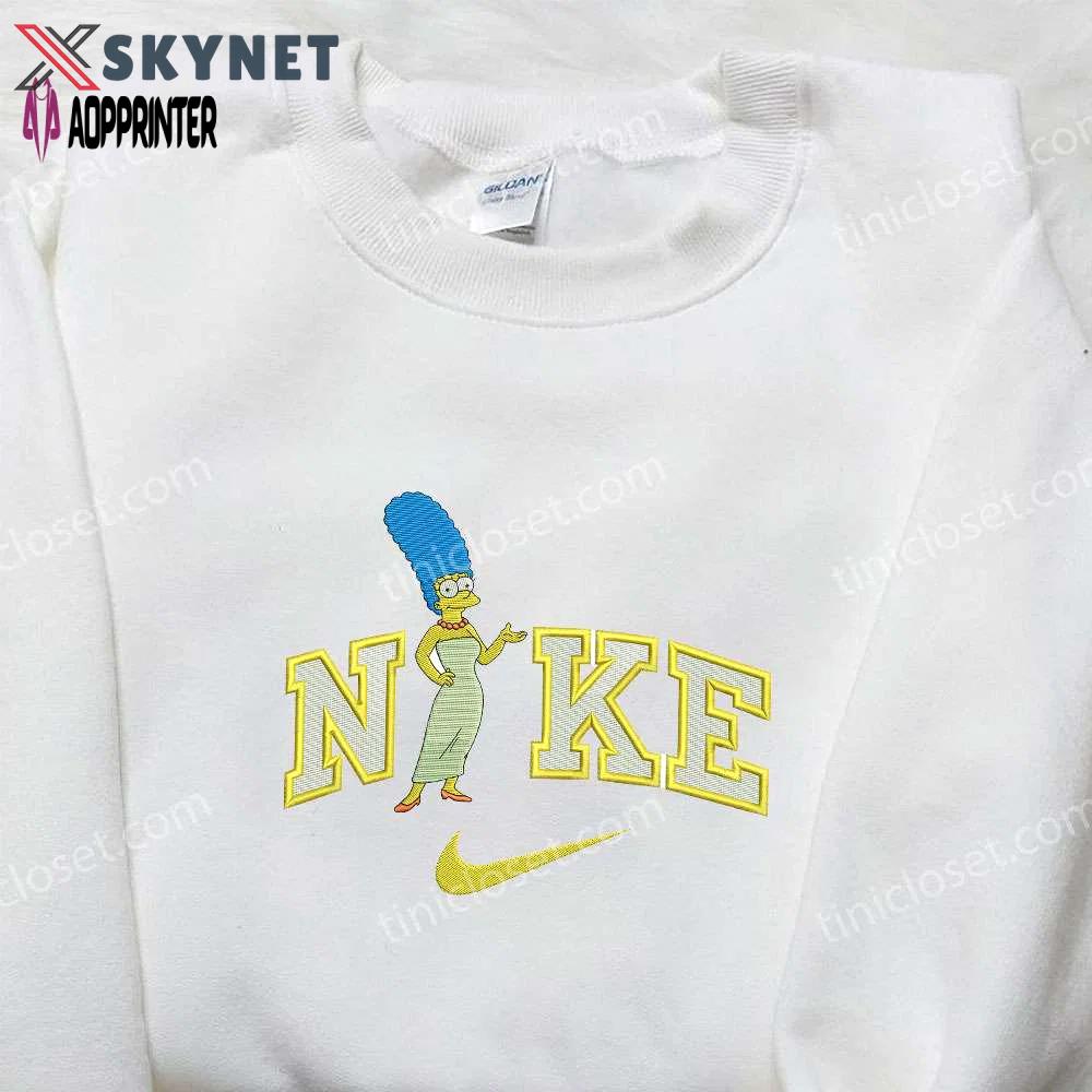 Nike x marge simpson embroidered sweatshirt – cartoon hoodie & t-shirt Embroidered Shirt