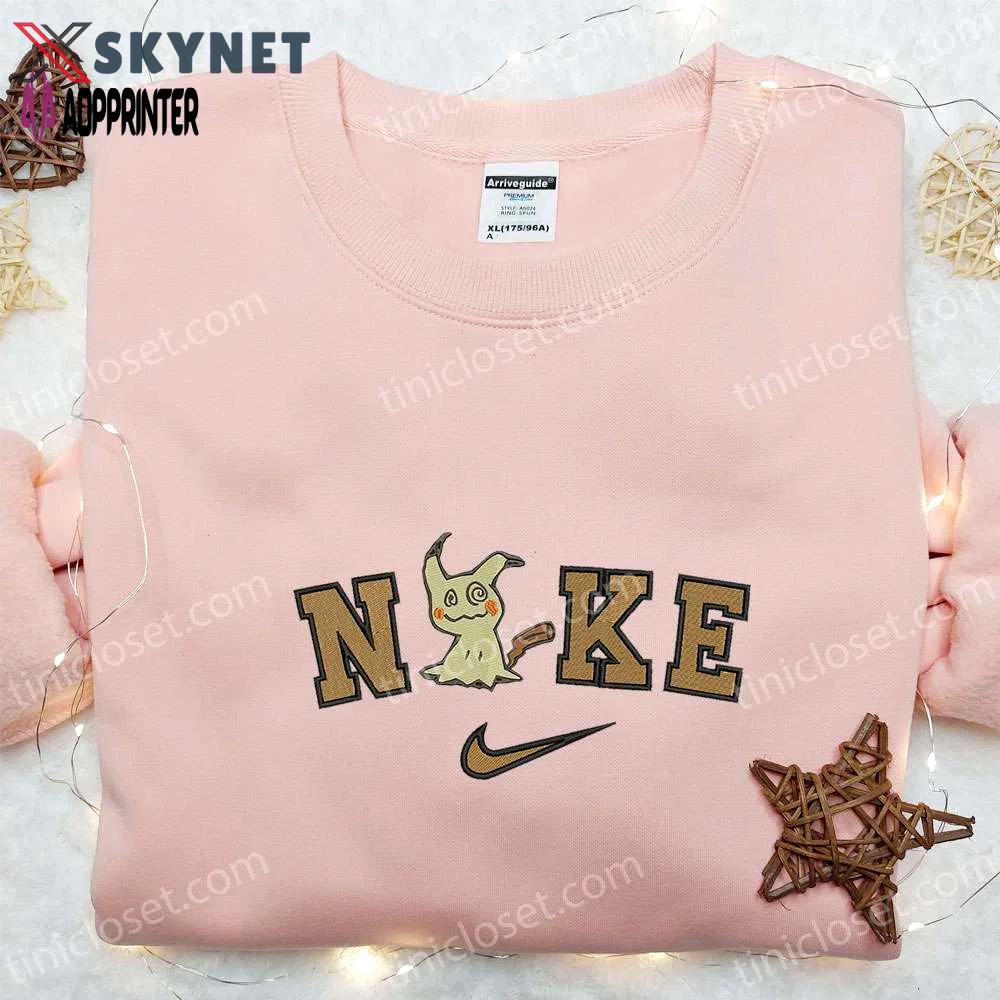 Nike x mimikyu embroidered shirt: pokemon inspired nike tee Embroidered Shirt