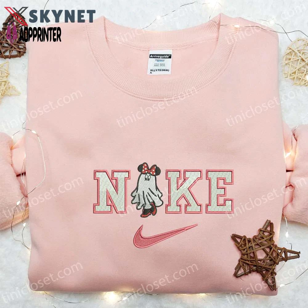Nike x minnie mouse ghost embroidered sweatshirt: walt disney shirt best halloween gift ideas Embroidered Shirt