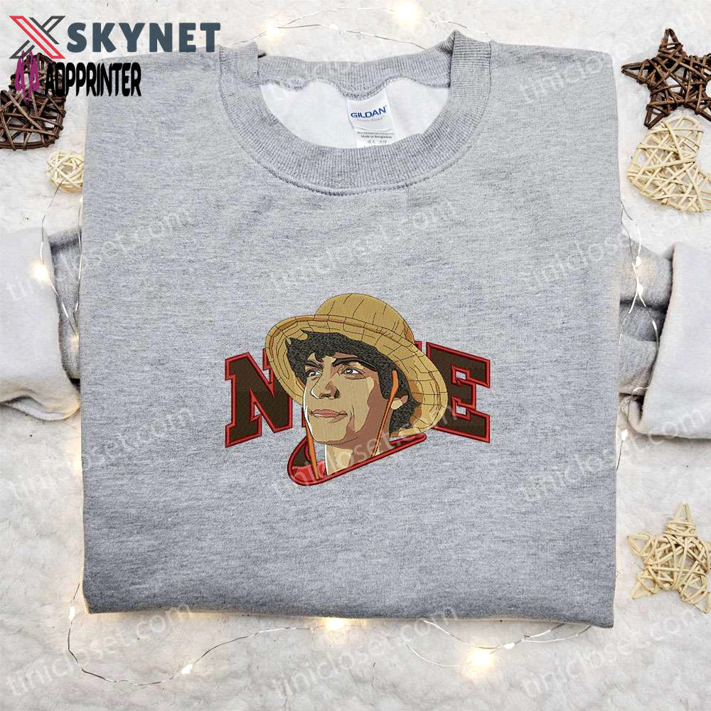 Nike x monkey d luffy movie embroidered hoodie sweatshirt & t-shirt: anime-inspired nike collection Embroidered Shirt