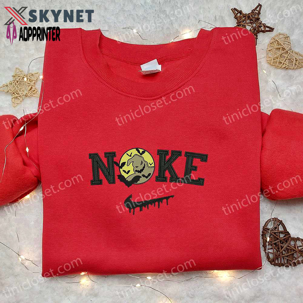Nike x oogie boogie nightmare before christmas embroidered shirt: cool halloween apparel Embroidered Shirt