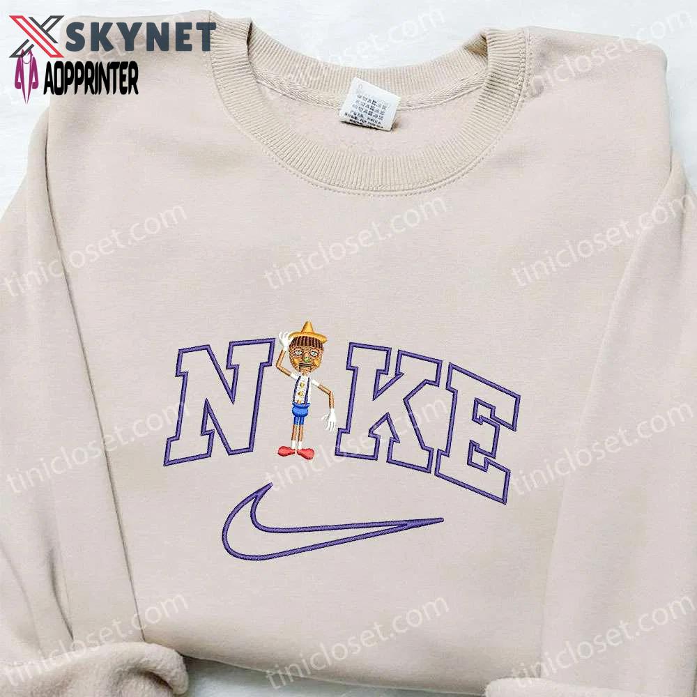 Nike x pinocchio cartoon embroidered shirt – disney characters inspired t-shirt Embroidered Shirt