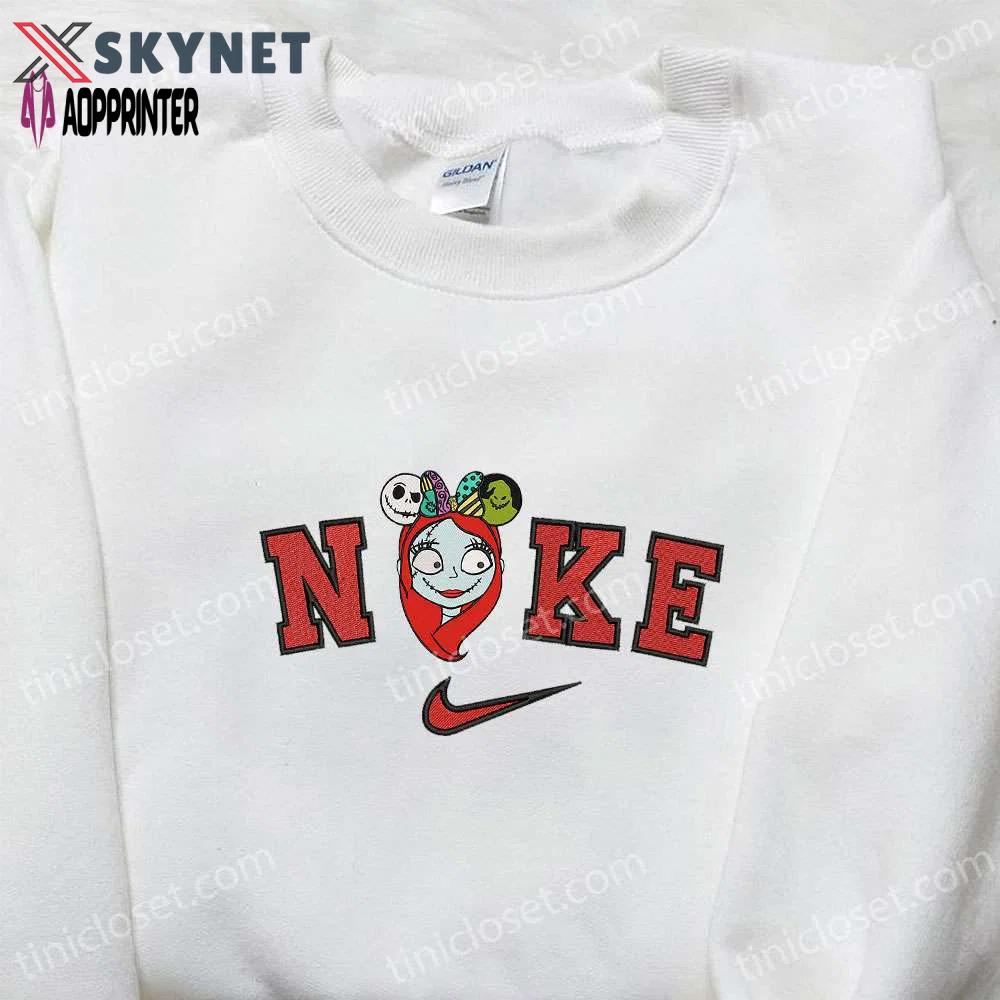 Nike x sally minnie mouse ears embroidered shirt: disney halloween inspired Embroidered Shirt