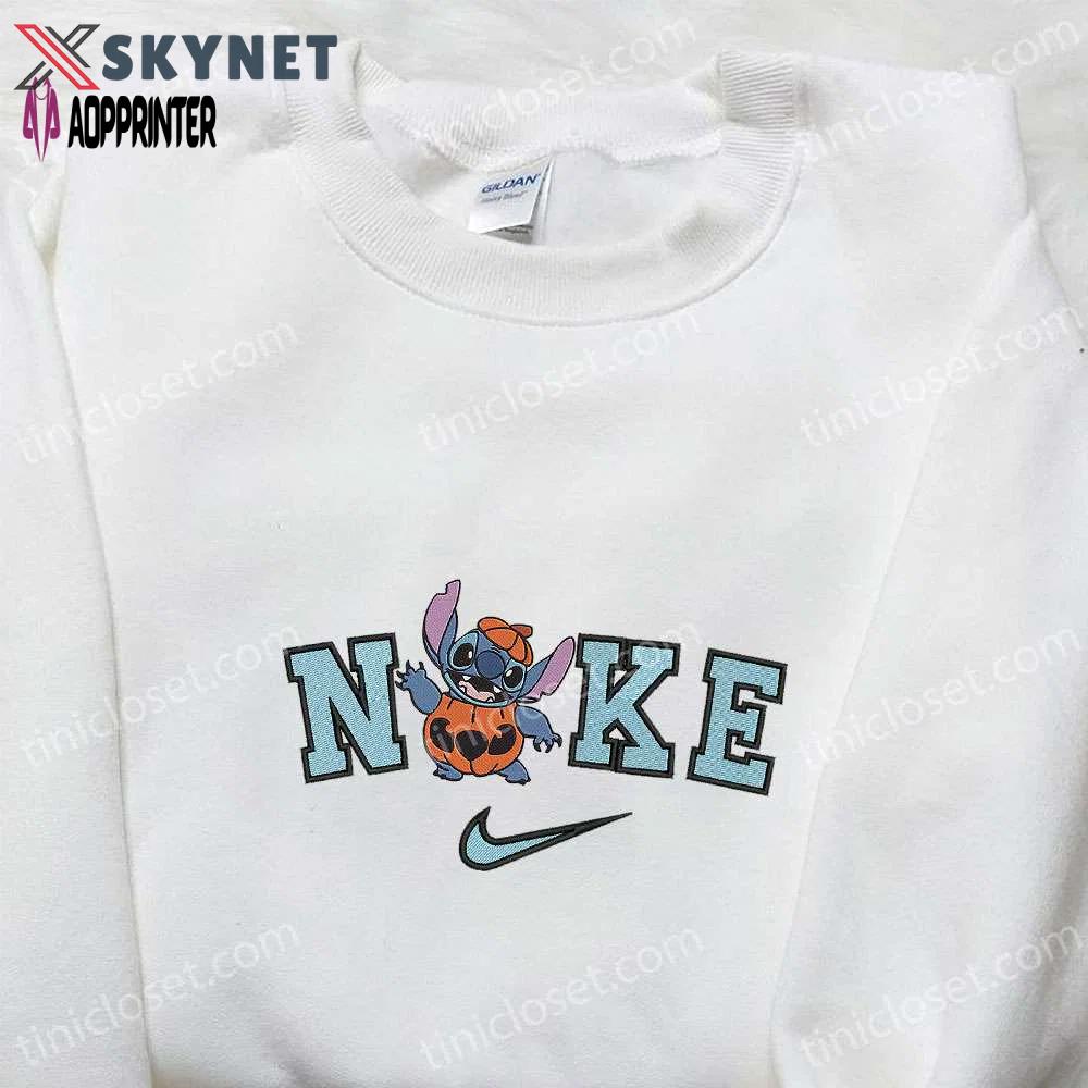 Nike x stitch pumpkin embroidered t-shirt & hoodie: perfect family gifts Embroidered Shirt