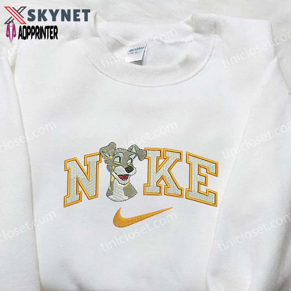 Nike x tramp dog & lady embroidered shirt: cartoon collaboration Embroidered Shirt