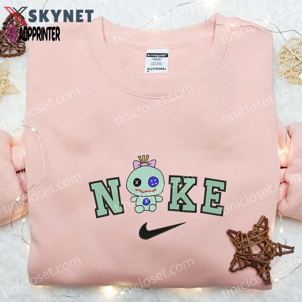 Nike x trapos lilo & stitch embroidered hoodie – adorable halloween shirt & custom sweatshirt Embroidered Shirt