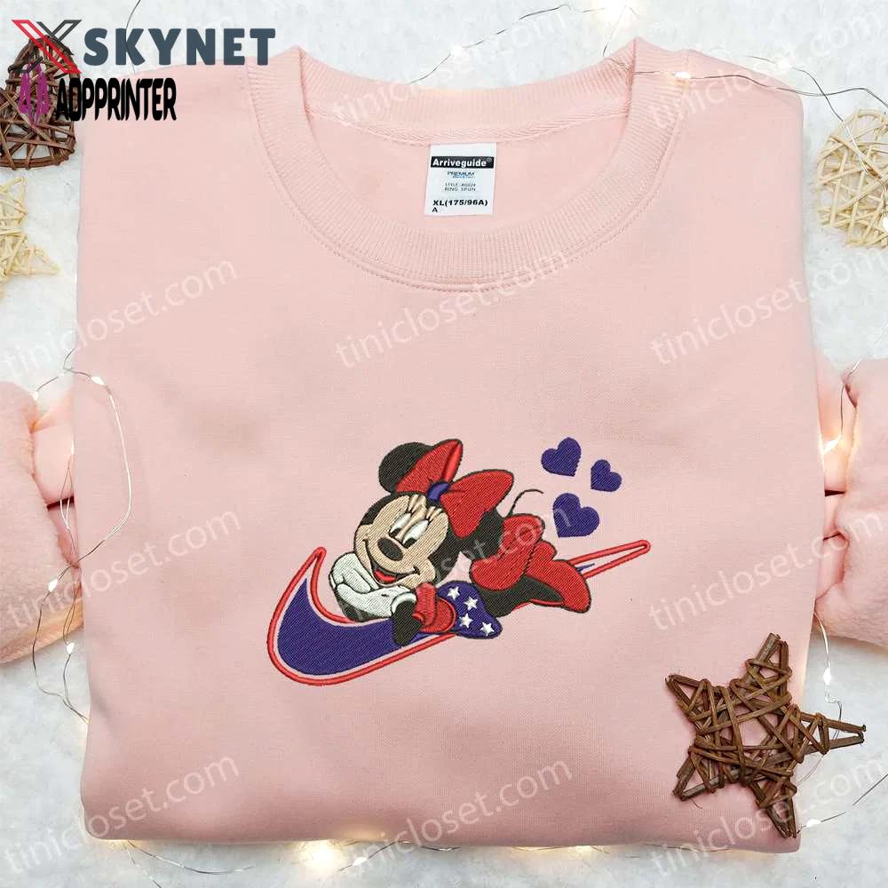 Nike x usa minnie mouse embroidered shirt: disney patriotic shirts Embroidered Shirt