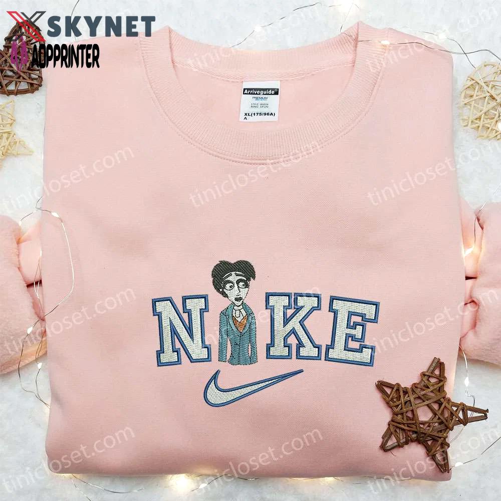 Nike x victor van dort embroidered sweatshirt: corpse bride shirt for the best halloween gift Embroidered Shirt