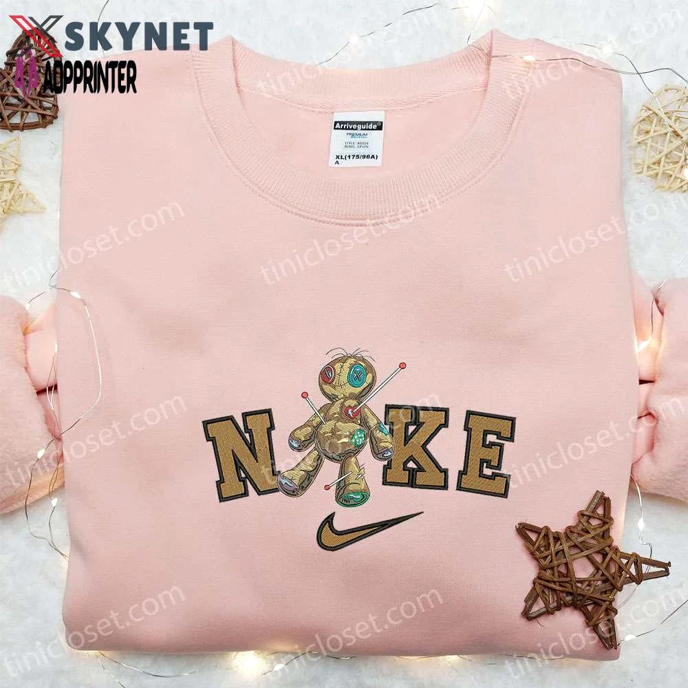Nike x voodoo doll hoodie: spooky halloween embroidered sweatshirt perfect family gift Embroidered Shirt