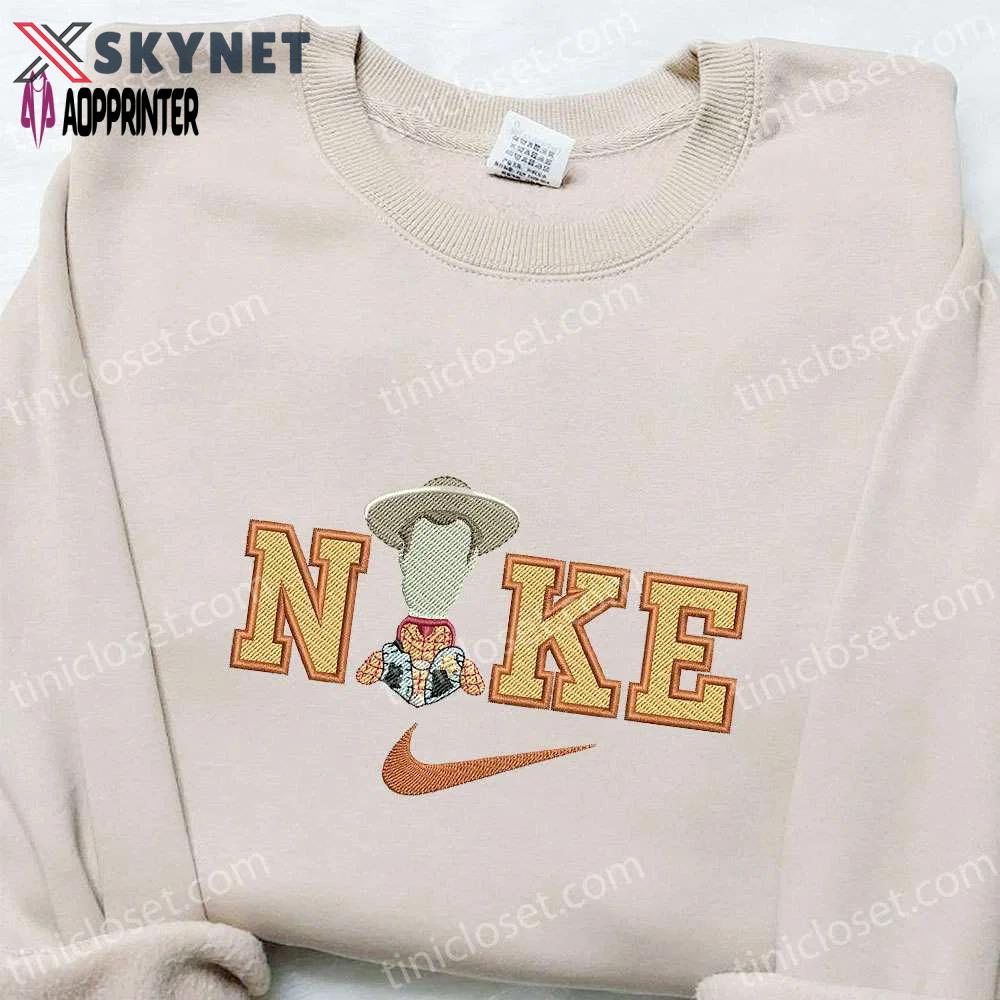 Nike x woody cartoon embroidered shirt & disney characters hoodie: best family gift ideas Embroidered Shirt