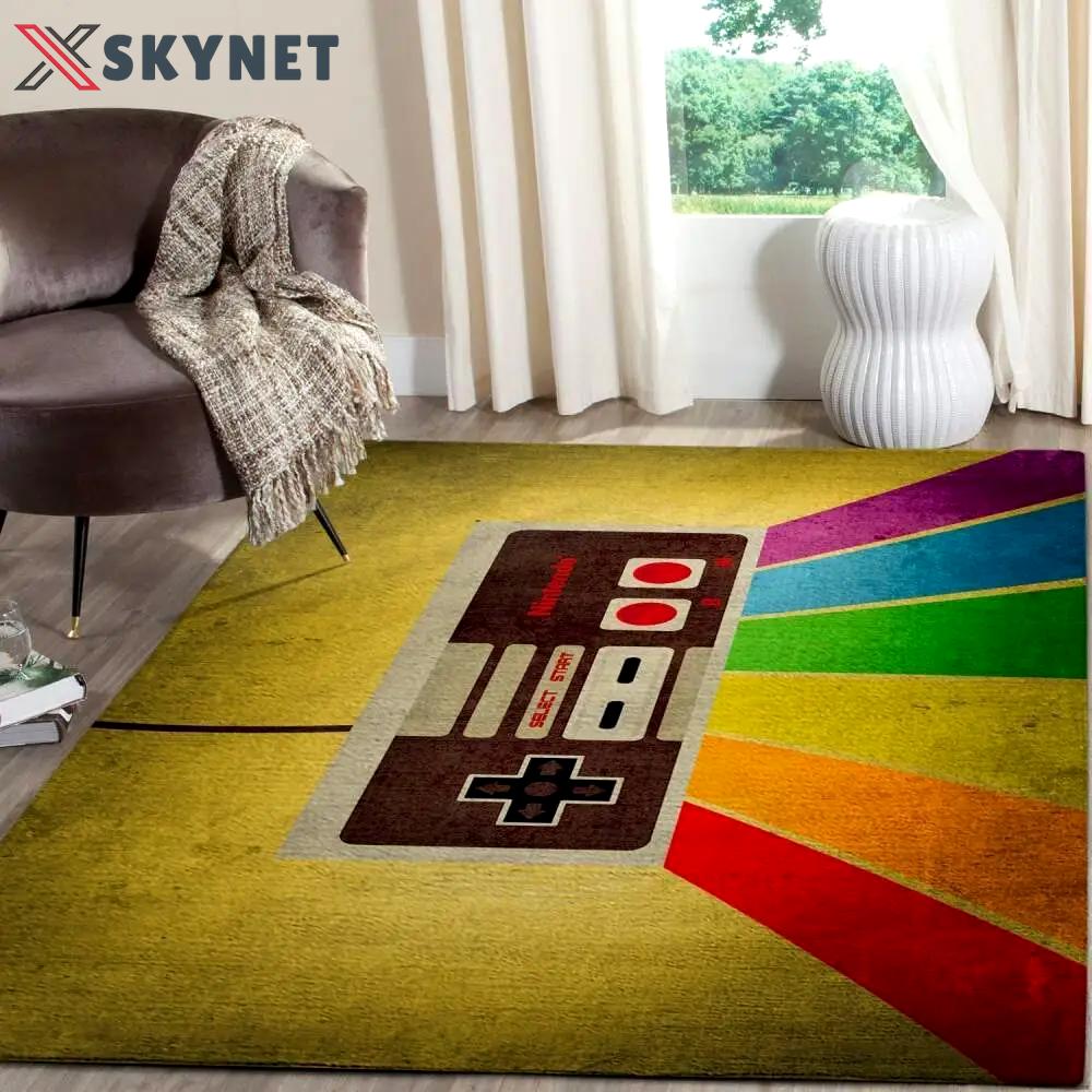 Nintendo gamer area rug gaming carpet gamer living room rugs rug regtangle carpet floor decor home decor v4001 Rectangle Rug