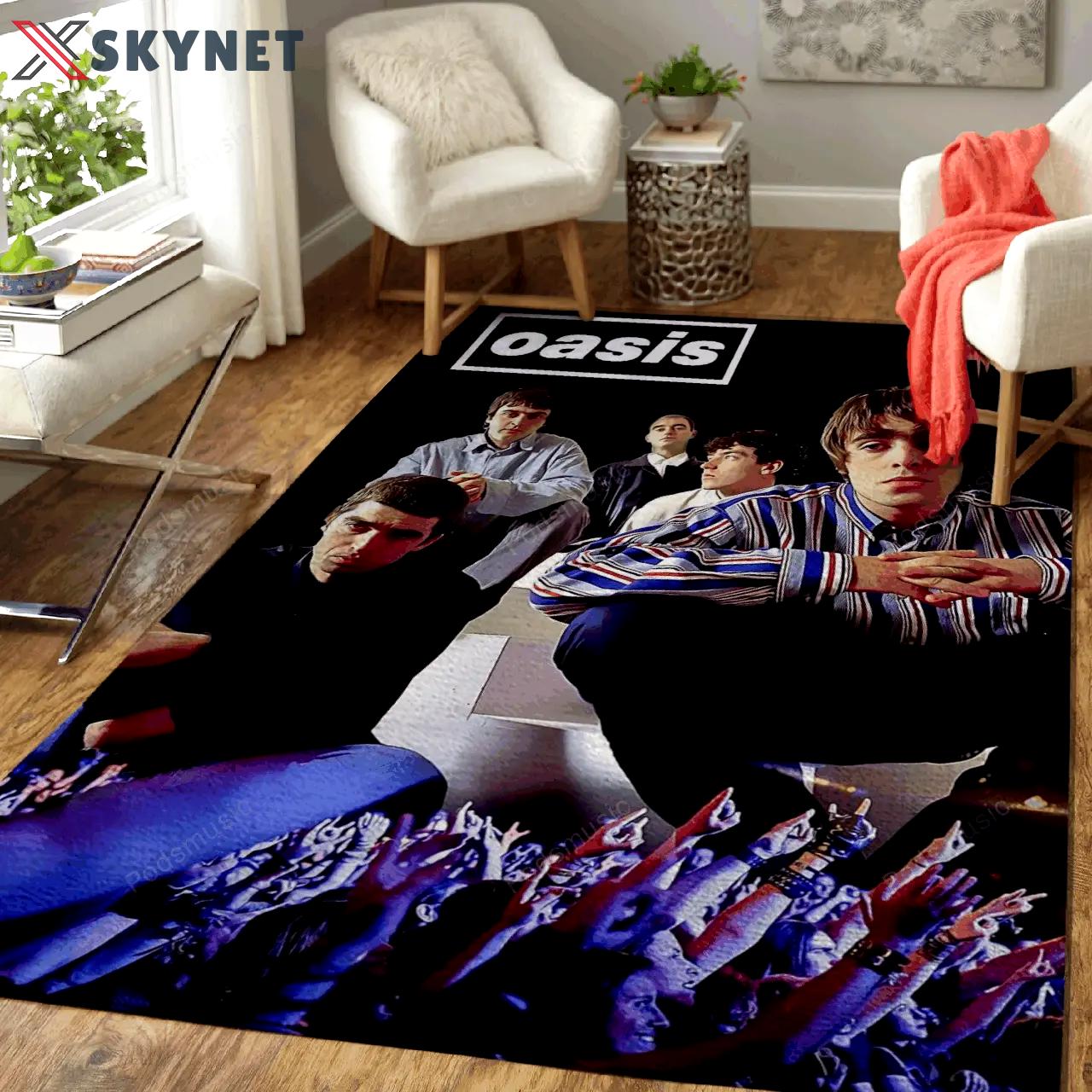 Oasis band music art for fans area rug living room carpet rug regtangle carpet floor decor home decor Rectangle Rug
