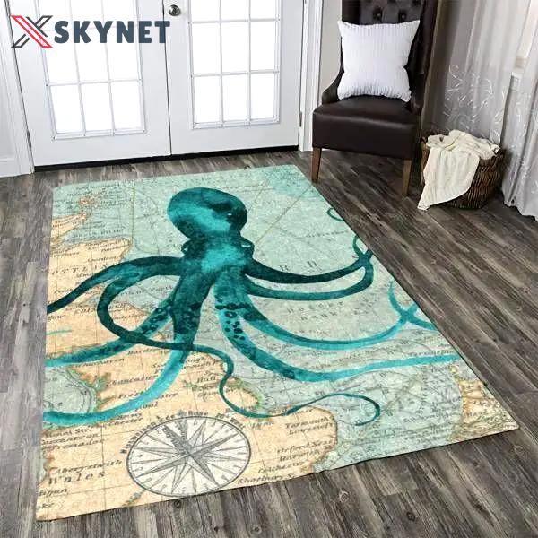 Octopus area rug kt190903 ofd area rug living room carpet rug regtangle carpet floor decor home decor Rectangle Rug