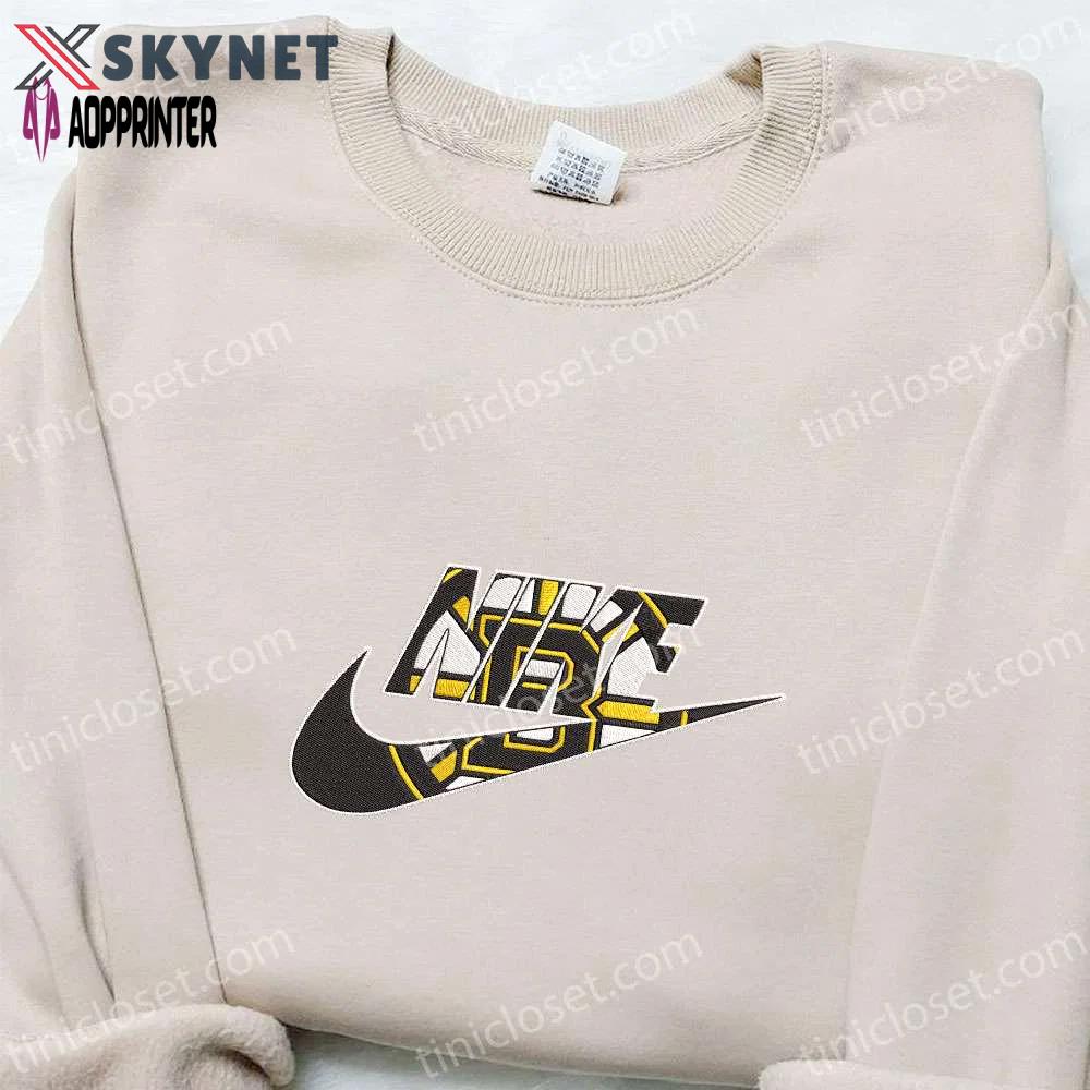 Official boston bruins x nike embroidered shirt & hoodie nhl sports inspired t-shirt Embroidered Shirt