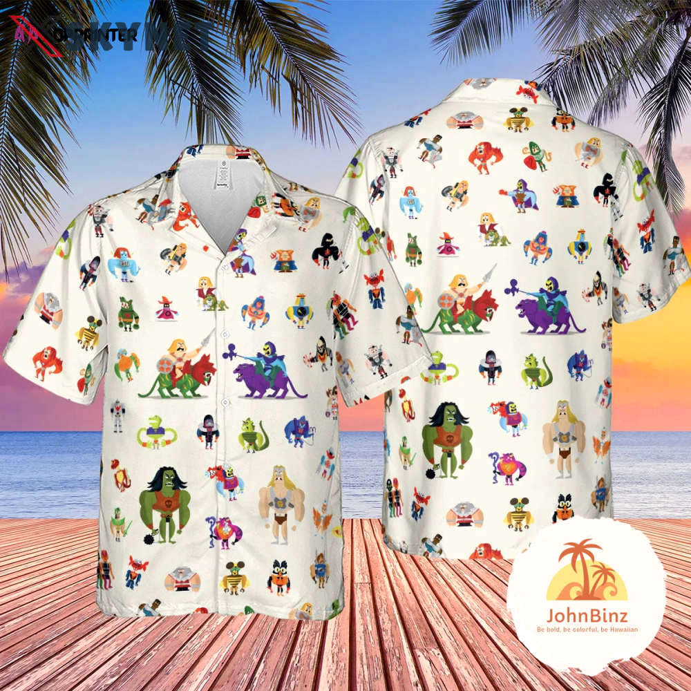 Official masters of universe hawaiian shirt – he-man characters movie button short sleeve Hawaii Shirt