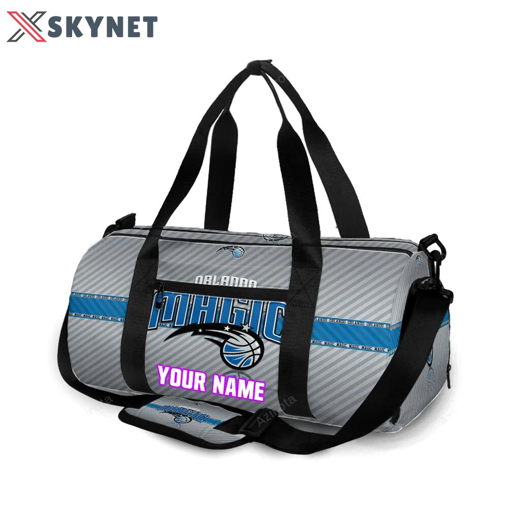 Orlando magic blue line white personalized name travel bag gym bag 945 Travel Bag